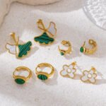 Colorfast Natural Malachite Earrings - Image 4