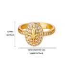 European And American Bestseller Full Diamond Ring, Fashion Luxury Cluster Set Zircon Adjustable Ring, Light Luxury Elegant Luxury Diamond Ring Wholesale Supply - Image 3