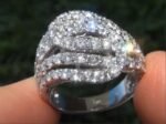 Super Sparkling Heavy Full Paved Zircon Ring European American Exaggerated Band - Image 4