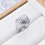 Popular Design Retro  Style Fashionable Titanium Steel Ring For Women - Image 7