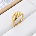 Popular Design Retro  Style Fashionable Titanium Steel Ring For Women - Image 2