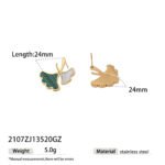 Colorfast Natural Malachite Earrings - Image 9