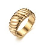 Popular Design Retro  Style Fashionable Titanium Steel Ring For Women - Image 3