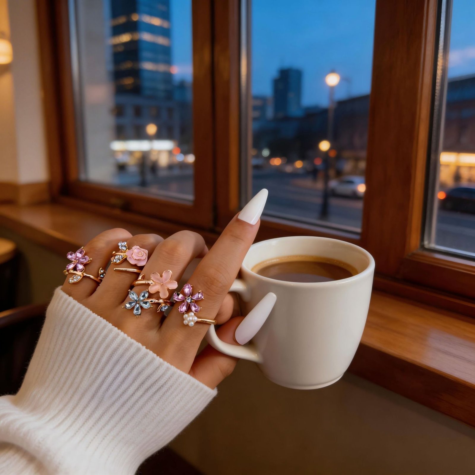 ea0c02d1-3cab-4e0c-8f05-1c6d7f20a804.jpg Geometric Flower Light Luxury All-Match Ring - Image 1