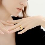 Popular Design Retro  Style Fashionable Titanium Steel Ring For Women - Image 6