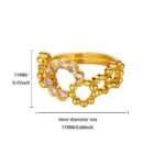 European And American Bestseller Full Diamond Ring, Fashion Luxury Cluster Set Zircon Adjustable Ring, Light Luxury Elegant Luxury Diamond Ring Wholesale Supply - Image 7