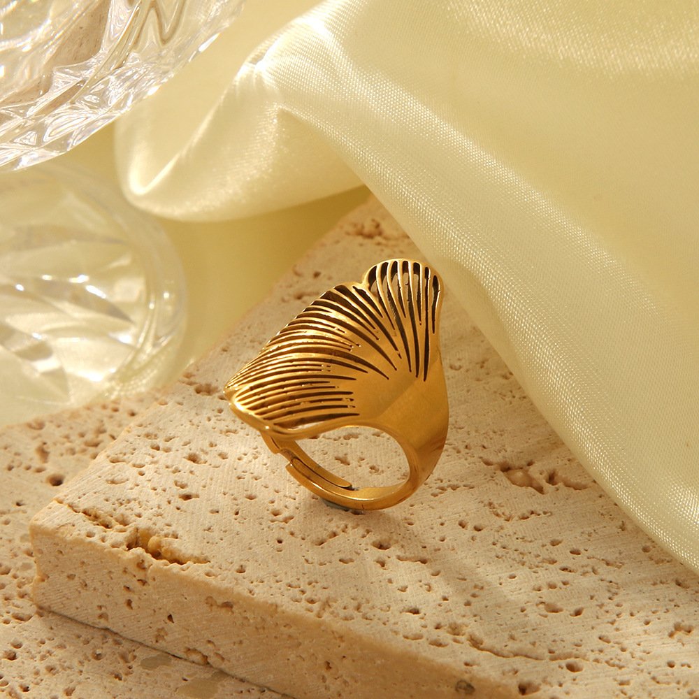 f20ce540-e68b-4920-bc11-2b776e4e173e.jpg Cross-border Influencer Hollow Maple Leaf Ring - Image 1